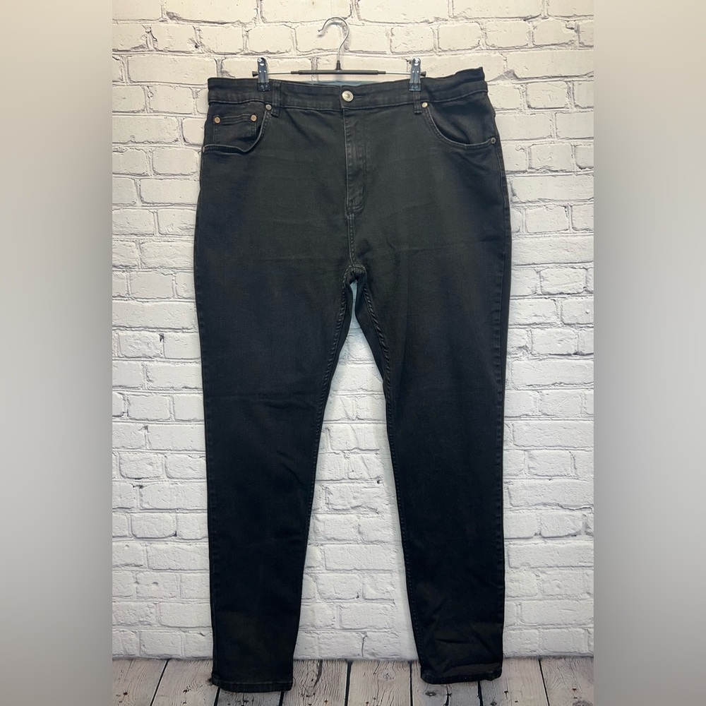 Serenede Men's Denim Black Jeans Stretch Size 42x31